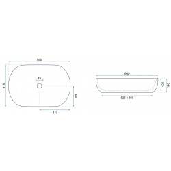 Umywalka nablatowa Rea Cleo 61 Copper Brush / Black