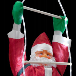 Święty Mikołaj na drabinie LED 190 cm