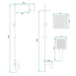 Zestaw Prysznicowy REA STORM CHROM