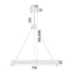 Lampa Wisząca LED APP1549-CP + pilot