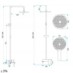 Zestaw Prysznicowy REA Marco Tytan