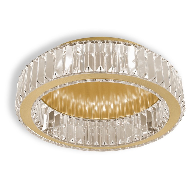 LAMPA KRYSZTAŁOWA PLAFON APP1720-C 40cm ZŁOTA SZCZOTKOWANA