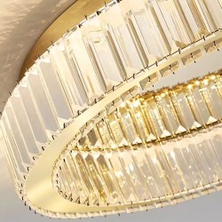 LAMPA KRYSZTAŁOWA PLAFON APP1720-C 40cm ZŁOTA SZCZOTKOWANA