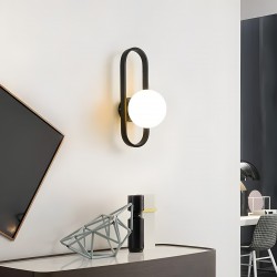 LAMPA ŚCIENNA KINKIET APP1755-1W BLACK WHITE