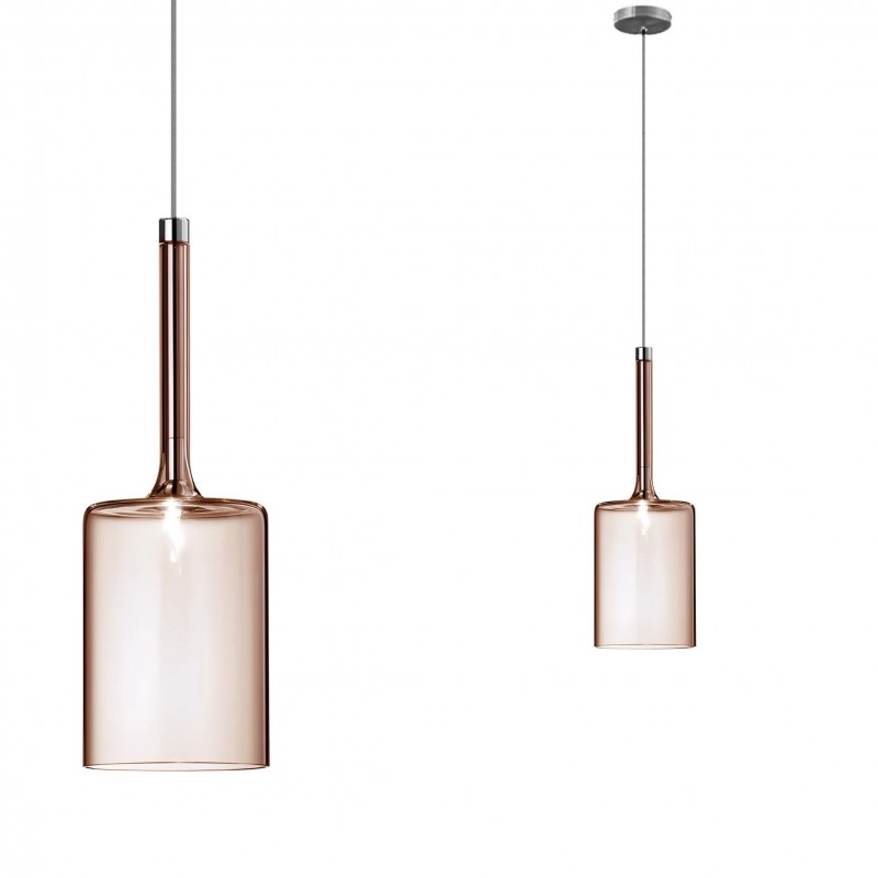 Lampa Sufitowa Wisząca Szklany Klosz APP1699-1CP AMBER B