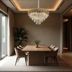 Lampa Wisząca z Kryształami G060-CP 60CM