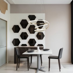 Lampa sufitowa nowoczesna LED G080-1CP Złota