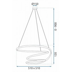 Lampa sufitowa nowoczesna LED G080-1CP Złota