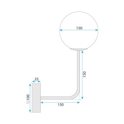 Kinkiet G096-1W Złoty