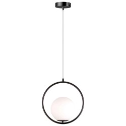 Lampa Sufitowa Wisząca Szklana Kula  G110-1W Czarna