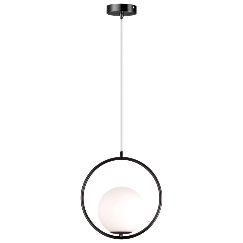 Lampa Sufitowa Wisząca Szklana Kula  G110-1W Czarna
