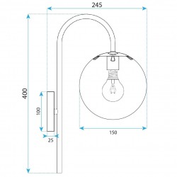 Kinkiet G090-1W Czarny