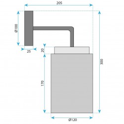 Kinkiet APP1814-1W Frosted Grey