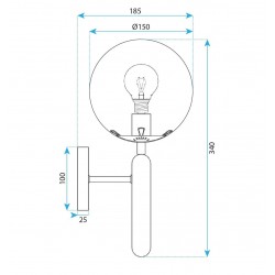 Kinkiet G097-1W Czarny