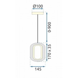 LAMPA WISZĄCA KRYSZTAŁOWA LED G114-1CP Złota