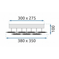 Plafon LED Kryształowy MS015-C Chrome