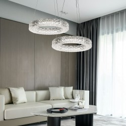 LAMPA WISZĄCA LED MS004-CP 40cm Chrom