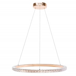 LAMPA WISZĄCA LED MS009-CP Jasne Różowe Złoto 59cm