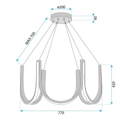 LAMPA WISZĄCA LED APP1749-CP Złota