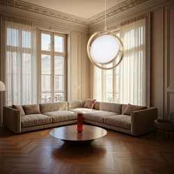 LAMPA WISZĄCA LED APP1791-CP Złota Szczotkowana