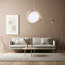 LAMPA WISZĄCA LED APP1791-CP Złota Szczotkowana