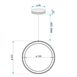 LAMPA WISZĄCA LED APP1791-CP Złota Szczotkowana