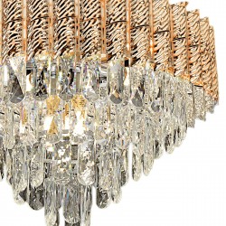 Lampa Wisząca z Kryształami G054-CP 50cm Złota