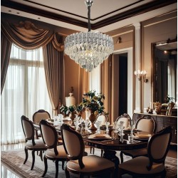 Lampa Wisząca z Kryształami G055-CP 50cm Chrom