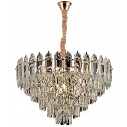 Lampa Wisząca z Kryształami G057-CP 50cm Złota