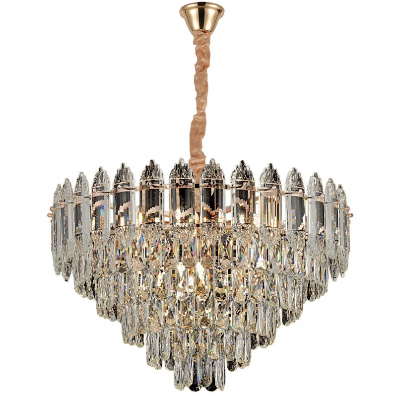 Lampa Wisząca z Kryształami G057-CP 50cm Złota