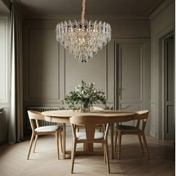 Lampa Wisząca z Kryształami G057-CP 50cm Złota