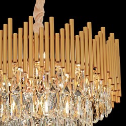 Lampa Wisząca z Kryształami G062-CP 50CM ZŁOTA