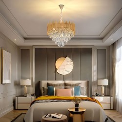 Lampa Wisząca z Kryształami G062-CP 50CM ZŁOTA