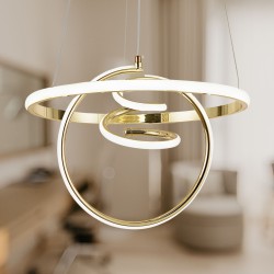 LAMPA WISZĄCA LED G066-CP Złota