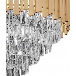 Lampa Wisząca z Kryształami G052-CP 60CM Złota