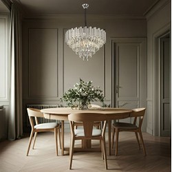 Lampa Wisząca z Kryształami G051-CP 50CM Chrom