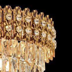 Lampa Wisząca z Kryształami G058-CP 60CM ZŁOTA