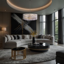 Lampa Wisząca z Kryształami APP1779-CP 60CM ZŁOTA