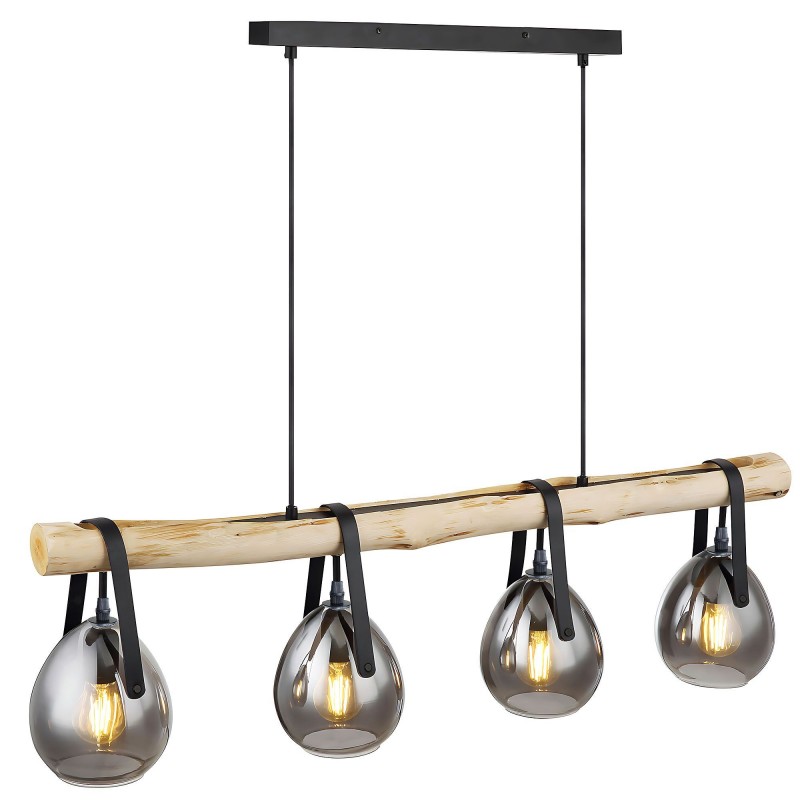 Lampa Wisząca APP1775-4CP WOOD GREY