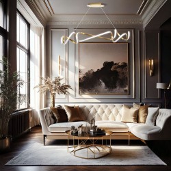 LAMPA WISZĄCA LED APP1777-CP ZŁOTA