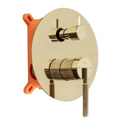 Zestaw natryskowy podtynkowy Rea Argon Złoty + BOX