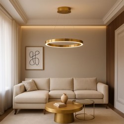 LAMPA WISZĄCA LED LHJ051-CP1 C ZŁOTA SZCZOTKOWANA