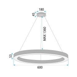 LAMPA WISZĄCA LED LHJ051-CP1 C ZŁOTA SZCZOTKOWANA