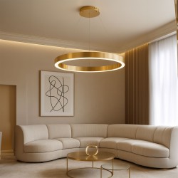 LAMPA WISZĄCA LED LHJ051-CP1 C ZŁOTA SZCZOTKOWANA