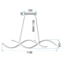 LAMPA WISZĄCA SUFITOWA LED LHJ021-CP JASNE RÓŻOWE ZŁOTO
