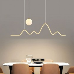 Lampa WISZĄCA LED LHJ034-CP 120 cm ZŁOTA SZCZOTKOWANA