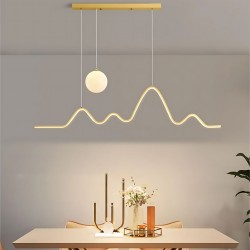 Lampa WISZĄCA LED LHJ034-CP 120 cm ZŁOTA SZCZOTKOWANA