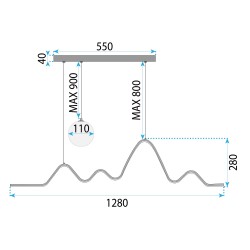 Lampa WISZĄCA LED LHJ034-CP 120 cm ZŁOTA SZCZOTKOWANA