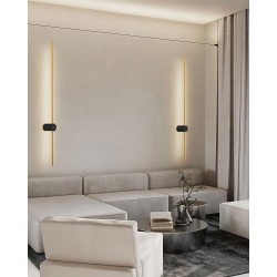 KINKIET ŚCIENNY LED LHJ062-W CZARNO ZŁOTY