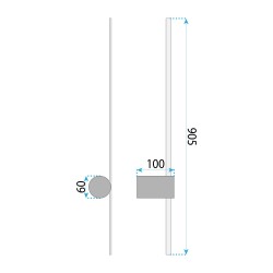 KINKIET ŚCIENNY LED LHJ062-W CZARNO ZŁOTY
